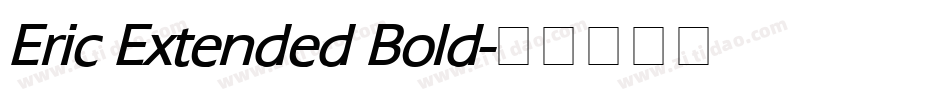 Eric Extended Bold字体转换